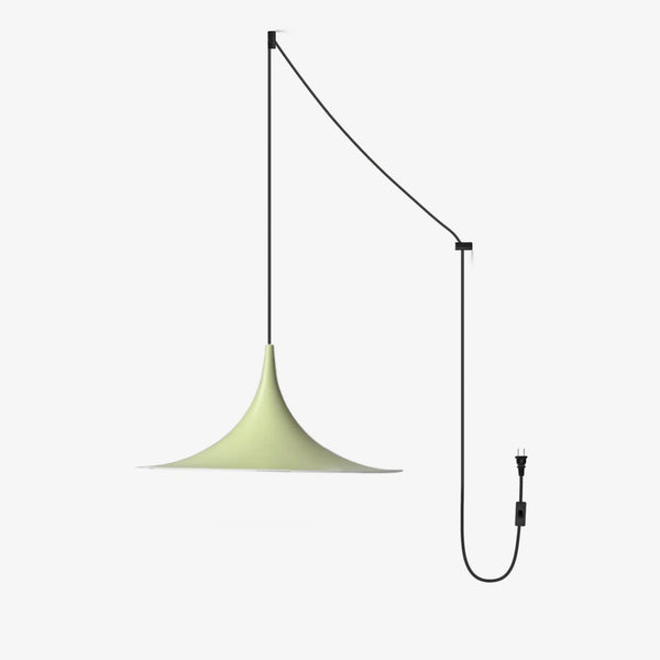 lacquered aluminum arch pendant light