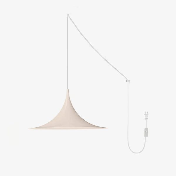 lacquered aluminum arch pendant light