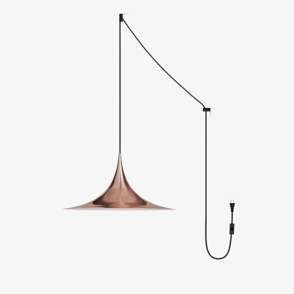lacquered aluminum arch pendant light