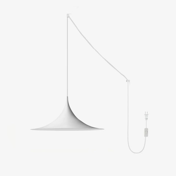 lacquered aluminum arch pendant light