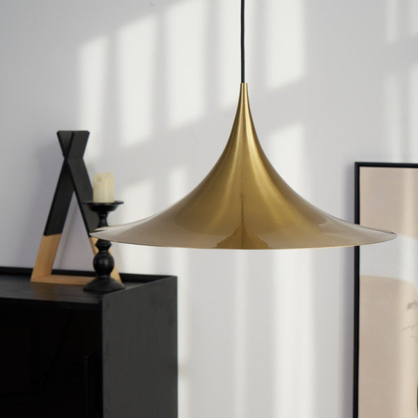 lacquered aluminum arch pendant light