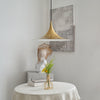 lacquered aluminum arch pendant light