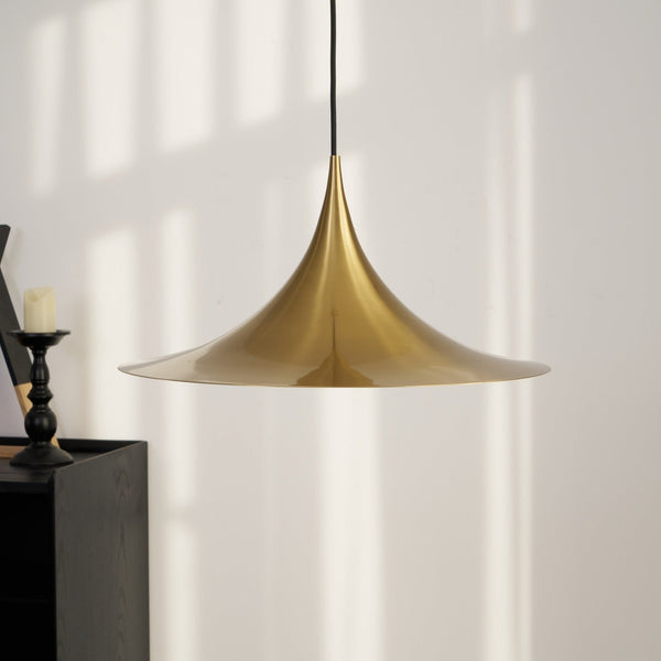 lacquered aluminum arch pendant light