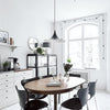 lacquered aluminum arch pendant light