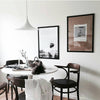 lacquered aluminum arch pendant light