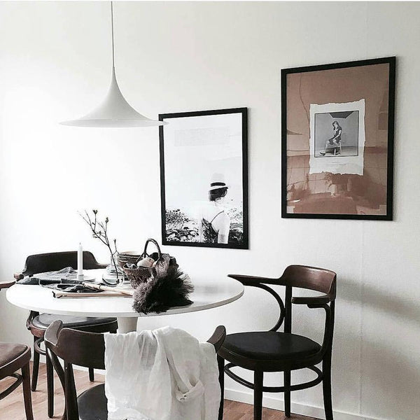 lacquered aluminum arch pendant light