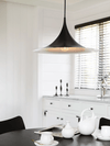 lacquered aluminum arch pendant light
