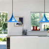 lacquered aluminum arch pendant light