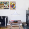 lacquered aluminum arch pendant light