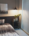 lacquered aluminum arch pendant light