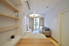 lacquered aluminum arch pendant light