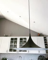 lacquered aluminum arch pendant light