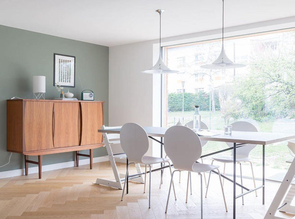 lacquered aluminum arch pendant light
