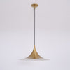 lacquered aluminum arch pendant light