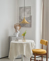 lacquered aluminum arch pendant light