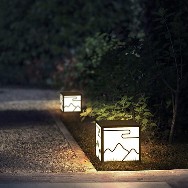 Landscape Line Silhouette Solar Outdoor Waterproof Led Garden Lawn Light