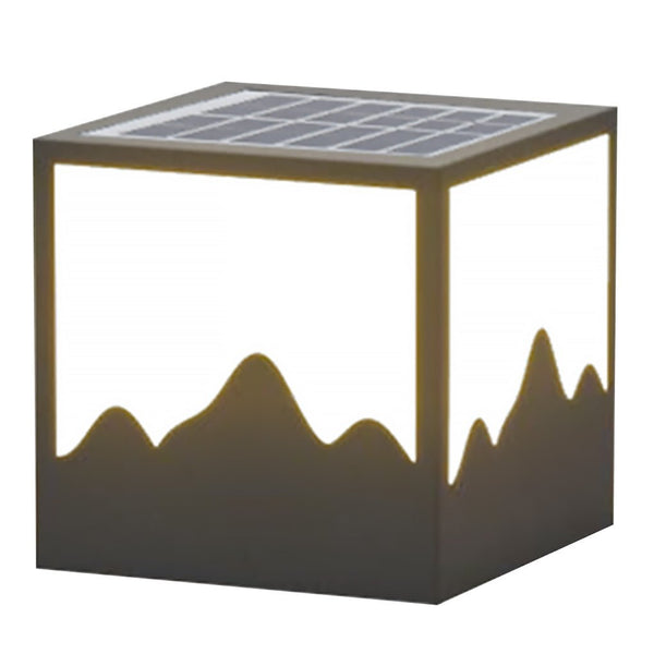 Landscape Silhouette Solar Outdoor Waterproof Led Post Light For Garden Fence