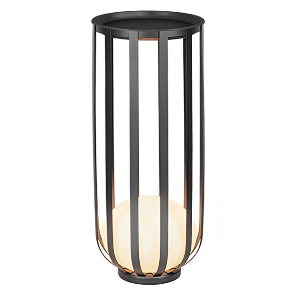 Industrial Solar Outdoor Led Floor Lantern Lamp With Tray