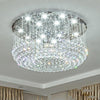 Glass Cicles Crystal Led Chandelier Drum Flush Mount Chandelier