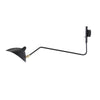 mid century black aluminum swing arm wall lamp