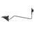 mid century black aluminum swing arm wall lamp
