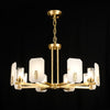 mid century brass alabaster conical chandelier