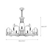 mid century brass alabaster conical chandelier