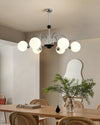 mid century glass globe chandelier black gold for dining room