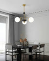 mid century glass globe chandelier black gold for dining room