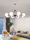 mid century glass globe chandelier black gold for dining room
