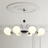 mid century glass globe chandelier black gold for dining room