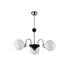 mid century glass globe chandelier black gold for dining room