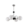 mid century glass globe chandelier black gold for dining room