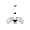 mid century glass globe chandelier black gold for dining room