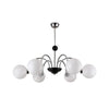 mid century glass globe chandelier black gold for dining room