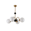 mid century glass globe chandelier black gold for dining room