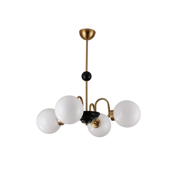 mid century glass globe chandelier black gold for dining room