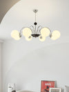 mid century glass globe chandelier black gold for dining room