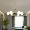 mid century glass globe chandelier black gold for dining room