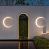 Minimalist Creative Outdoor Round Moon Led Waterproof Exterior Wall Sconces