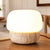 minimalist travertine glass mushroom table lamp