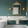 modern amber glass ring led wall sconce