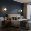 modern amber glass ring led wall sconce