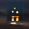 modern amber glass ring led wall sconce