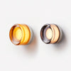modern amber glass ring led wall sconce