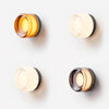 modern amber glass ring led wall sconce