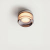 modern amber glass ring led wall sconce