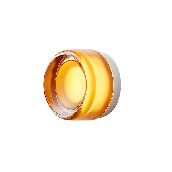modern amber glass ring led wall sconce