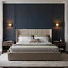 modern amber glass ring led wall sconce