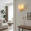 modern amber seashell glass coastal wall light